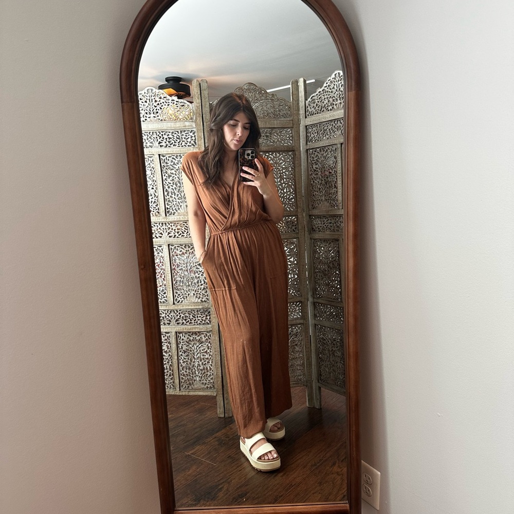 Brown Sleeveless Jumpsuit